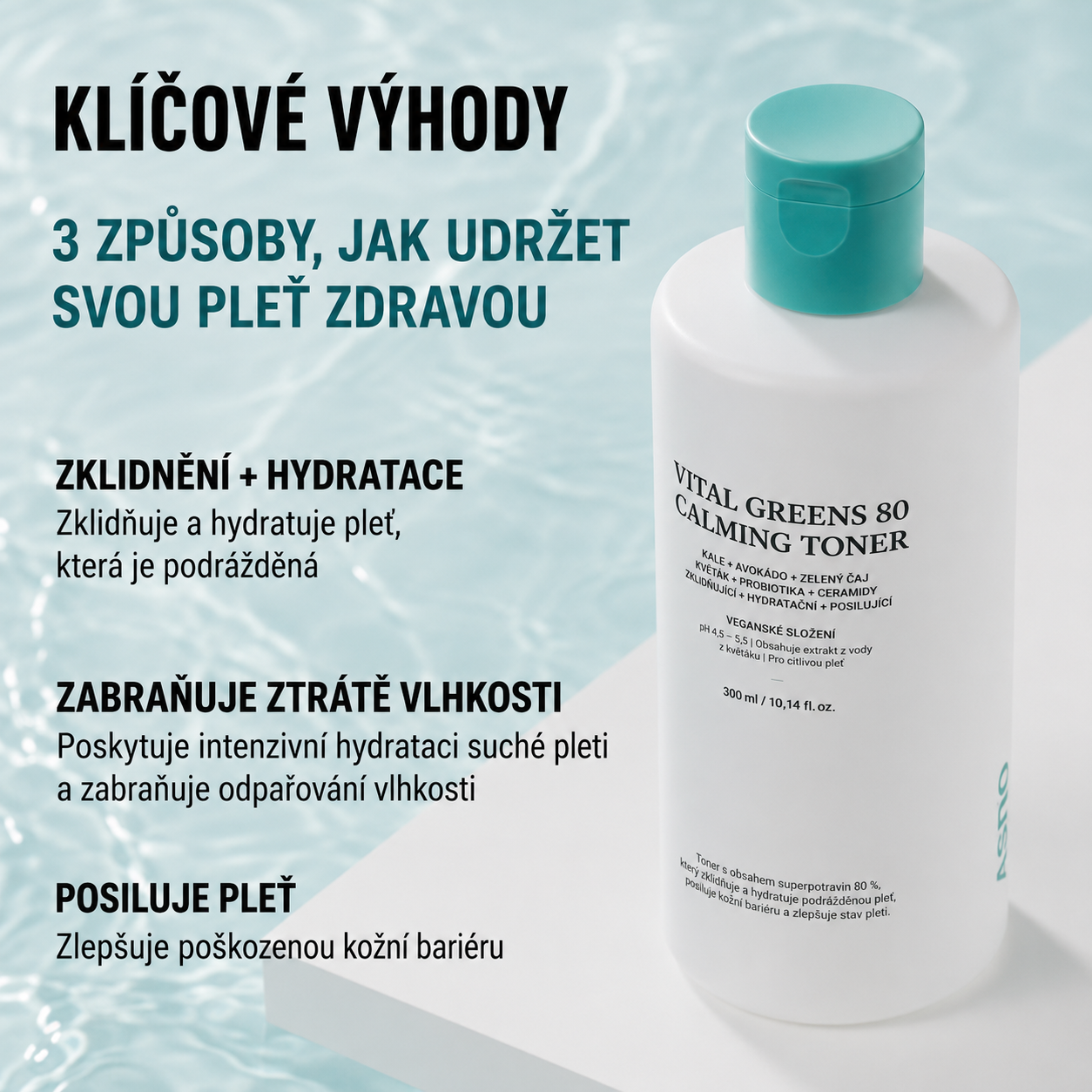 Multifunkční zklidňující tonikum pro citlivou pleť