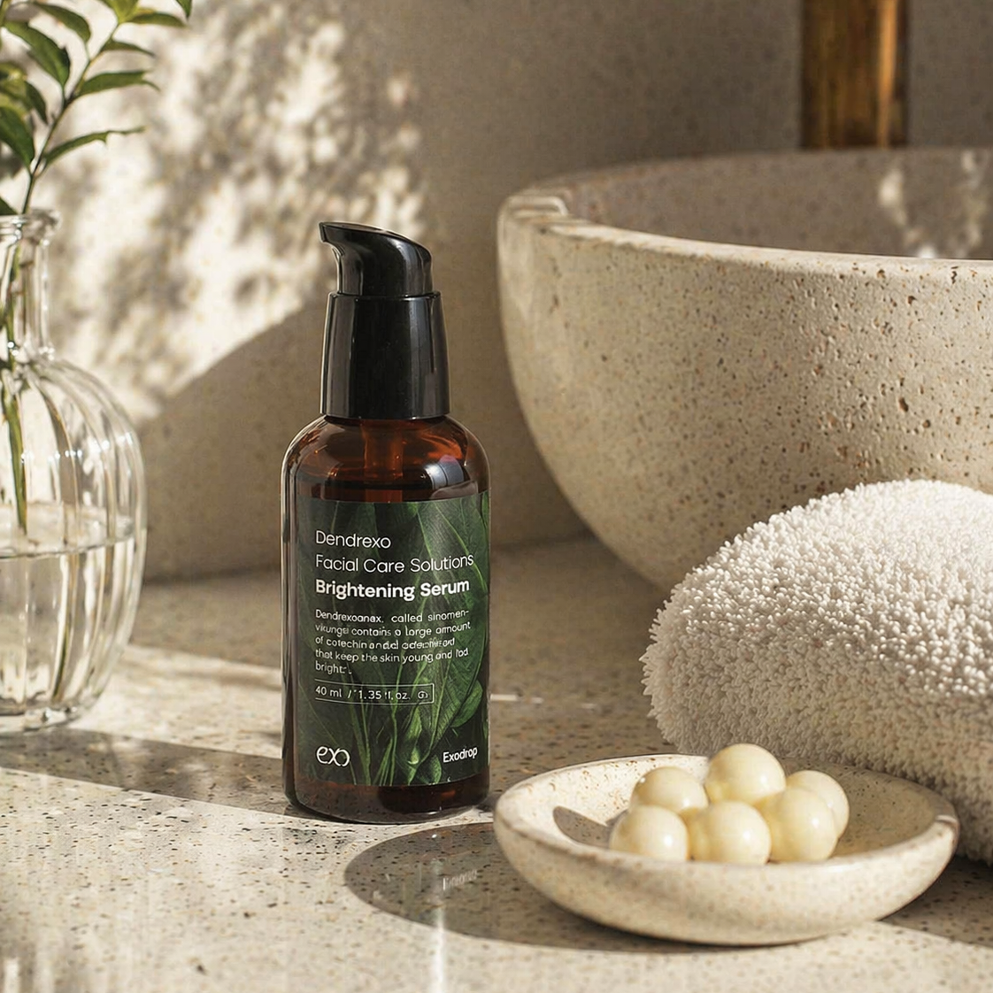 Facial care solution serum