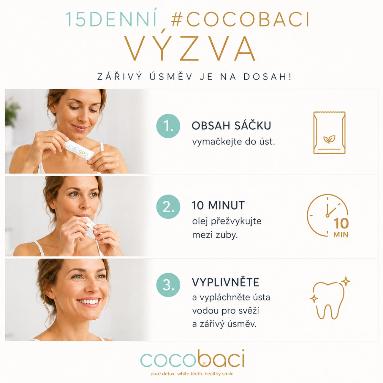 Oil pulling - 15denní kokosová kúra pro olejový výplach úst