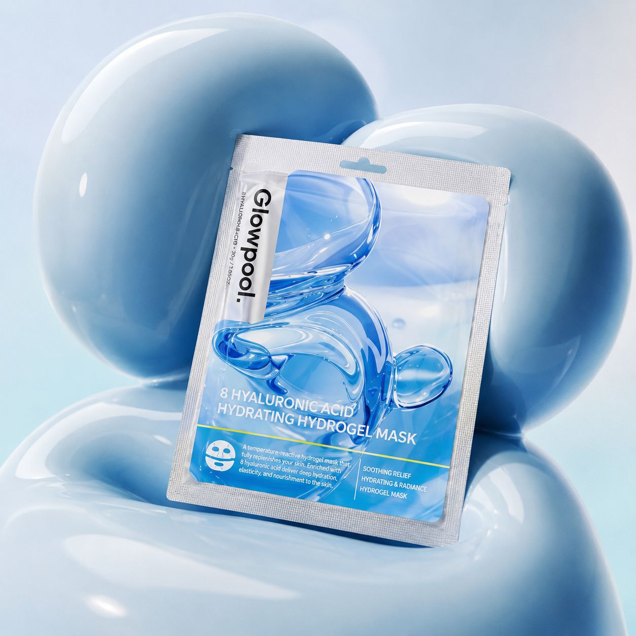 8 typů kyseliny hyaluronové hydrogel maska pro intenzivní hydrataci