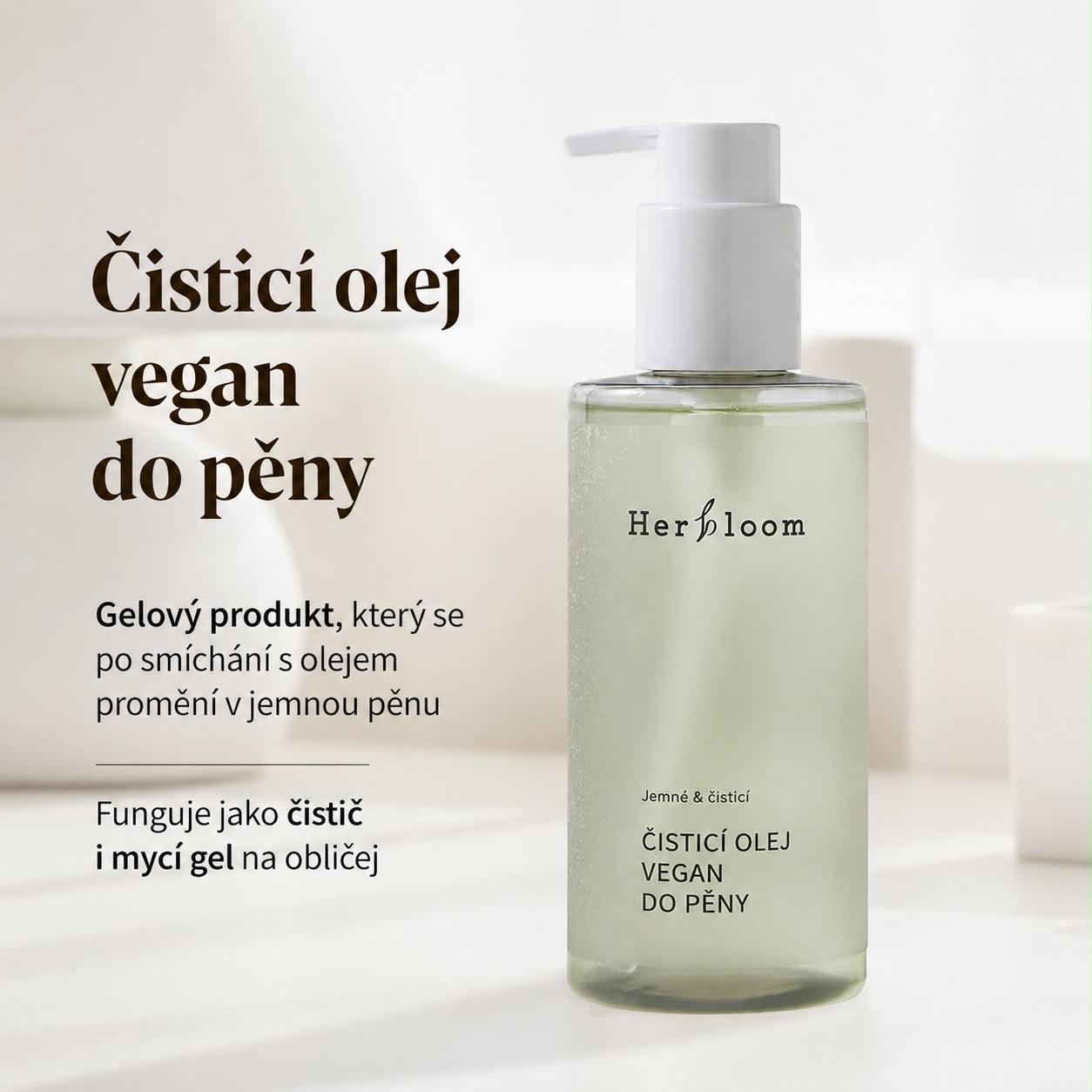 Odličovací i čistící olejová pěna 2v1